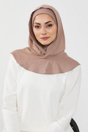 Full Coverage Instant Cotton Bonnet for Women, Ready-to-Wear Hijab Bonnet with Neck Coverage,B-89P Mink