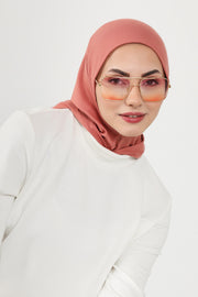 Full Coverage Instant Cotton Bonnet for Women, Ready-to-Wear Hijab Bonnet with Neck Coverage,B-89P Salmon