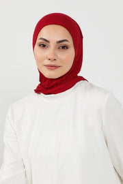 Full Coverage Instant Cotton Bonnet for Women, Ready-to-Wear Hijab Bonnet with Neck Coverage,B-89P Maroon
