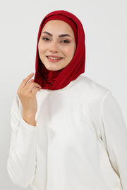 Full Coverage Instant Cotton Bonnet for Women, Ready-to-Wear Hijab Bonnet with Neck Coverage,B-89P Maroon