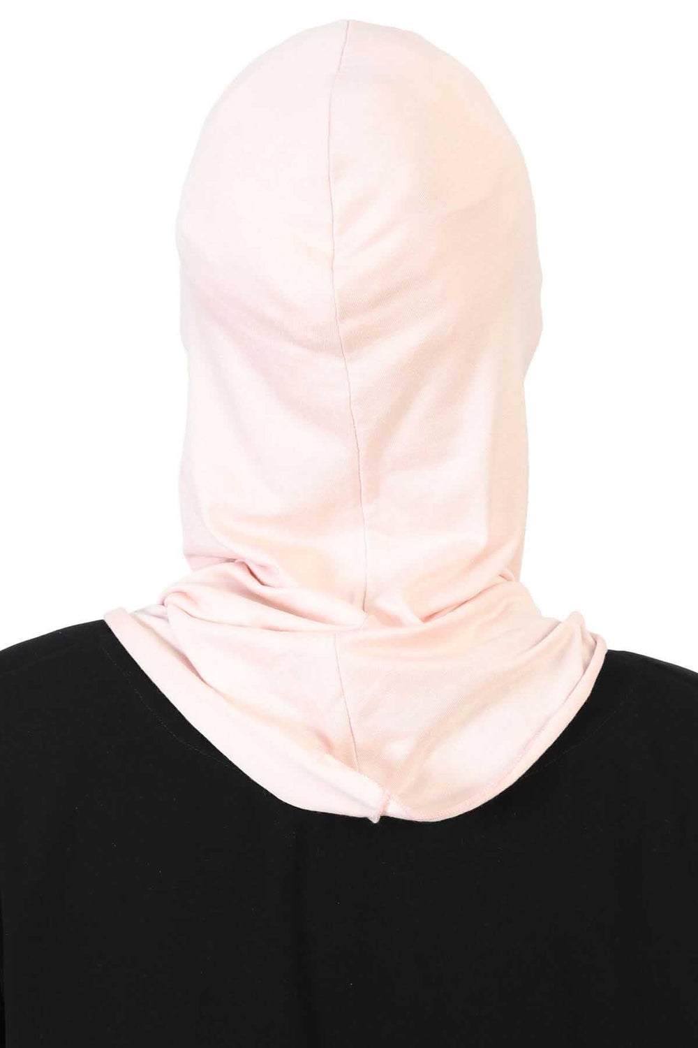 Full-Coverage Instant Turban Face Mask, Easy to Wear Inner Bonnet Ninja Cap, Balaclava Wind-Resistant Face Mask Muslim Head Cover Gift,TB-2 Powder