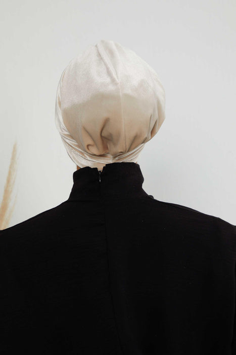Velvet Shirred Instant Turban Headwrap, Soft Head Turban For Women Fashion Instant Turban Ready to Wear Pretied Chemo Headwear Hijab,B-13K
