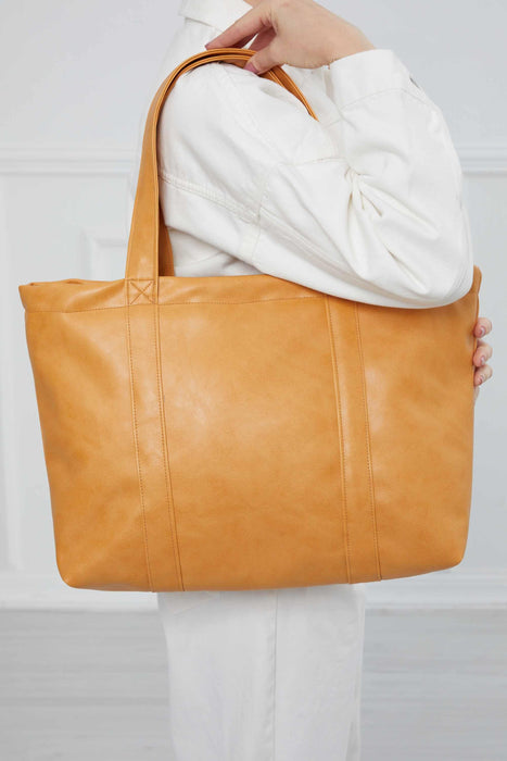 High Quality Leather and Zippered Shoulder Bag, Large Leather Women Shoulder Bag, Comfortable and Fashionable Large Women Shoulder Bag,CK-43