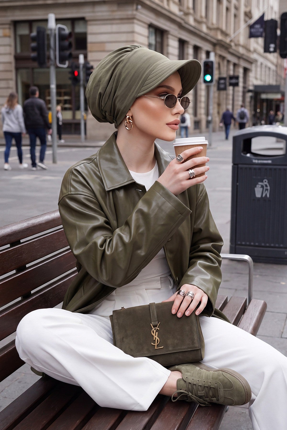 High Quality Newsboy Women Hat, Pre-Tied Turban made from High Quality Wrinkle-Resistant Aerobin Fabric, Visored Instant Turban Cover,B-73A