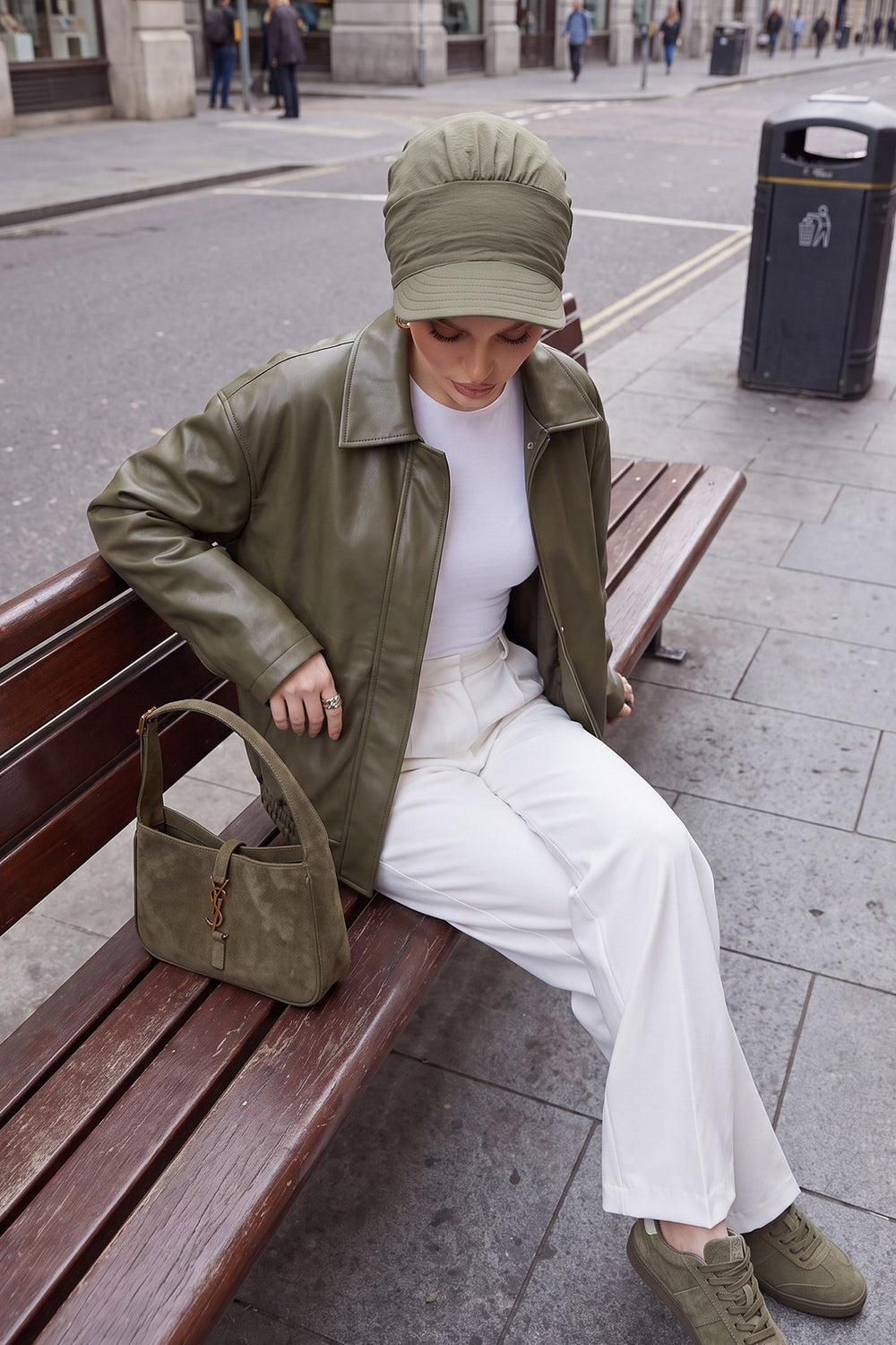 High Quality Newsboy Women Hat, Pre-Tied Turban made from High Quality Wrinkle-Resistant Aerobin Fabric, Visored Instant Turban Cover,B-73A