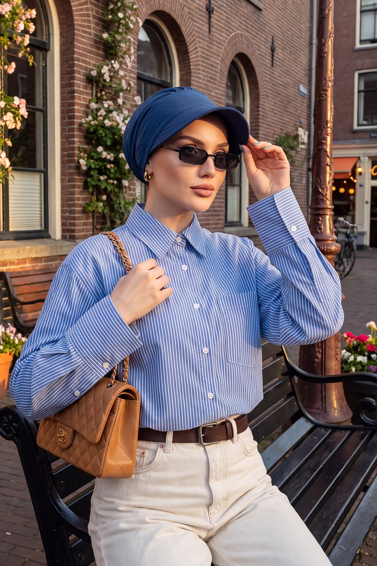 High Quality Newsboy Women Hat, Pre-Tied Turban made from High Quality Wrinkle-Resistant Aerobin Fabric, Visored Instant Turban Cover,B-73A