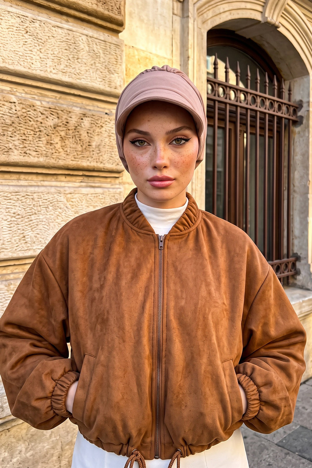 High Quality Newsboy Women Hat, Pre-Tied Turban made from High Quality Wrinkle-Resistant Aerobin Fabric, Visored Instant Turban Cover,B-73A