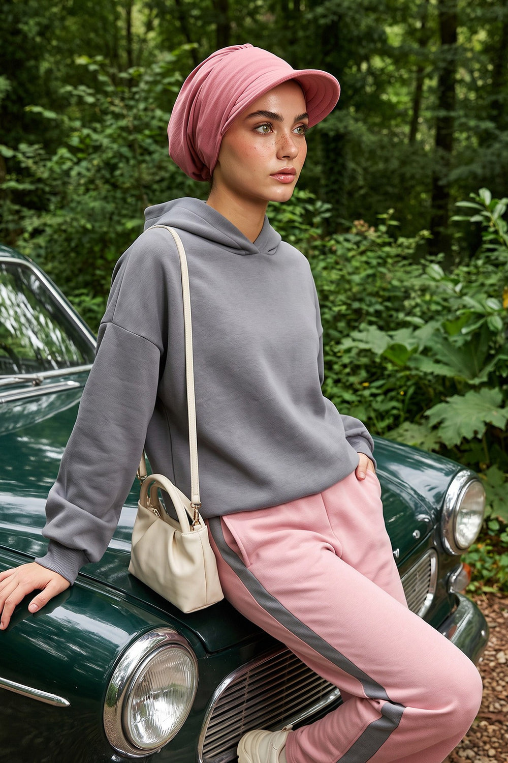 High Quality Newsboy Women Hat, Pre-Tied Turban made from High Quality Wrinkle-Resistant Aerobin Fabric, Visored Instant Turban Cover,B-73A
