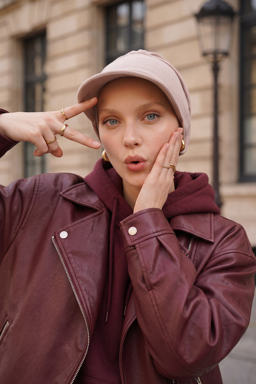 High Quality Newsboy Women Hat, Pre-Tied Turban made from High Quality Wrinkle-Resistant Aerobin Fabric, Visored Instant Turban Cover,B-73A