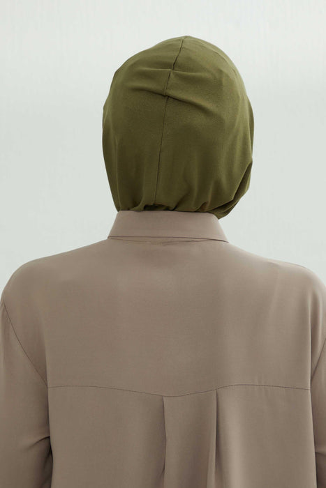 Inner Bonnet Instant Turban %95 Cotton Head Scarf Lightweight Headwear Ninja Cap, Slip on Hijab,TB-4