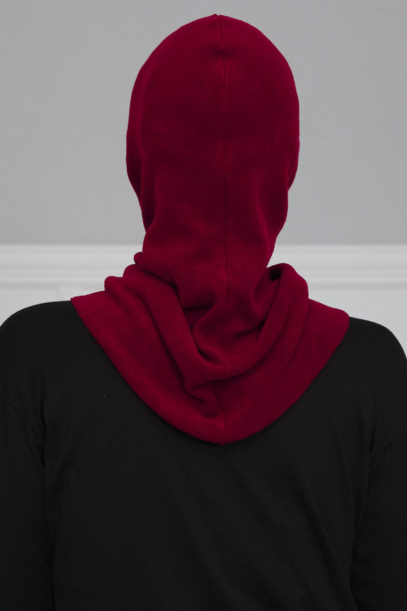 Premium Soft Fleece Instant Turban Bonnet for Women, Head and Neck Full Coverage Hijab Head Wear, Soft & Comfortable Modest Head Wrap,TB-1P