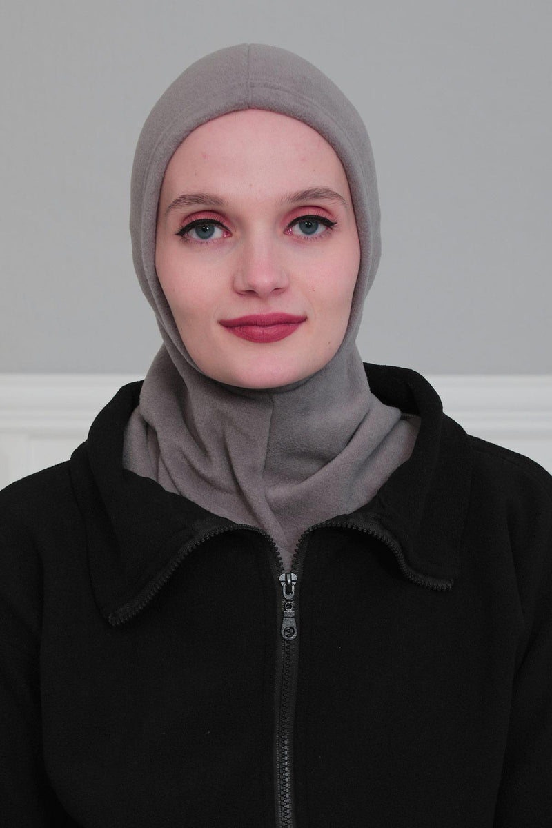 Premium Soft Fleece Instant Turban Bonnet for Women, Head and Neck Full Coverage Hijab Head Wear, Soft & Comfortable Modest Head Wrap,TB-1P