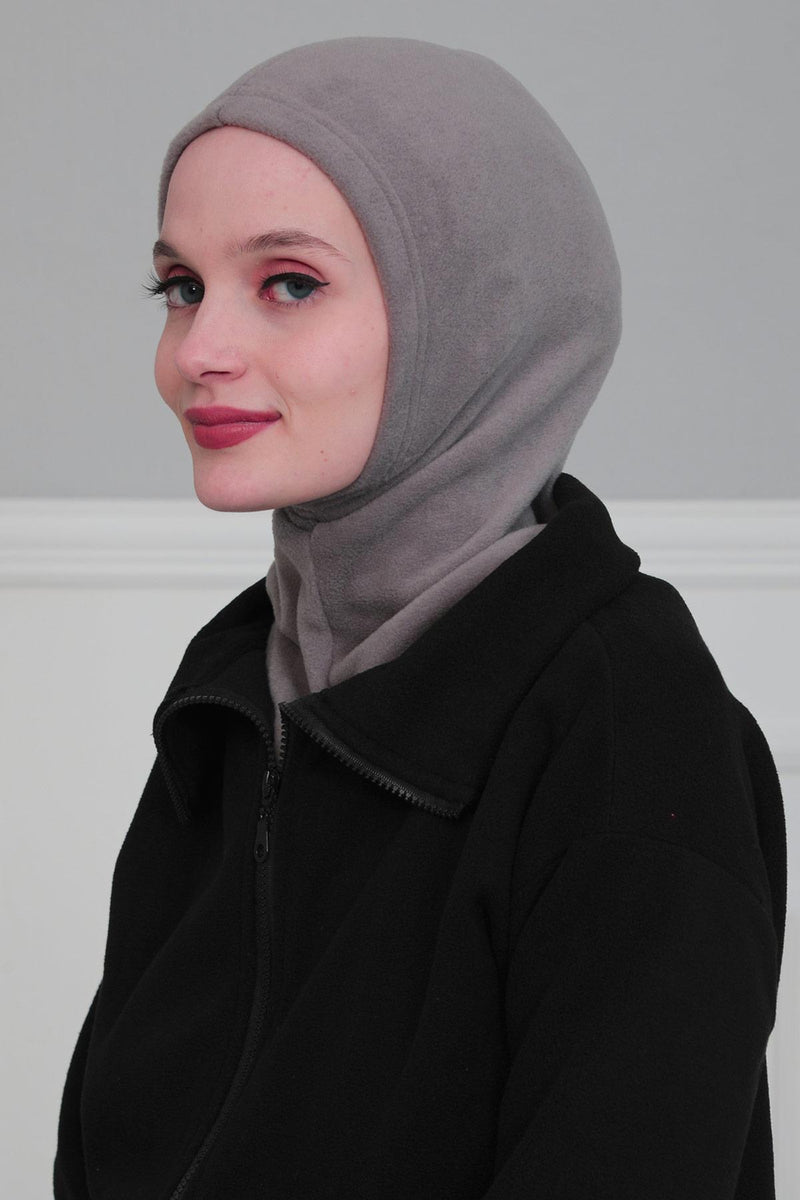 Premium Soft Fleece Instant Turban Bonnet for Women, Head and Neck Full Coverage Hijab Head Wear, Soft & Comfortable Modest Head Wrap,TB-1P