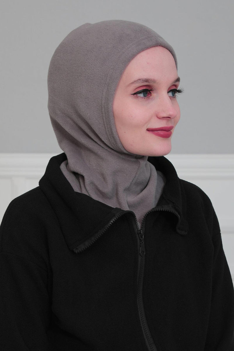 Premium Soft Fleece Instant Turban Bonnet for Women, Head and Neck Full Coverage Hijab Head Wear, Soft & Comfortable Modest Head Wrap,TB-1P