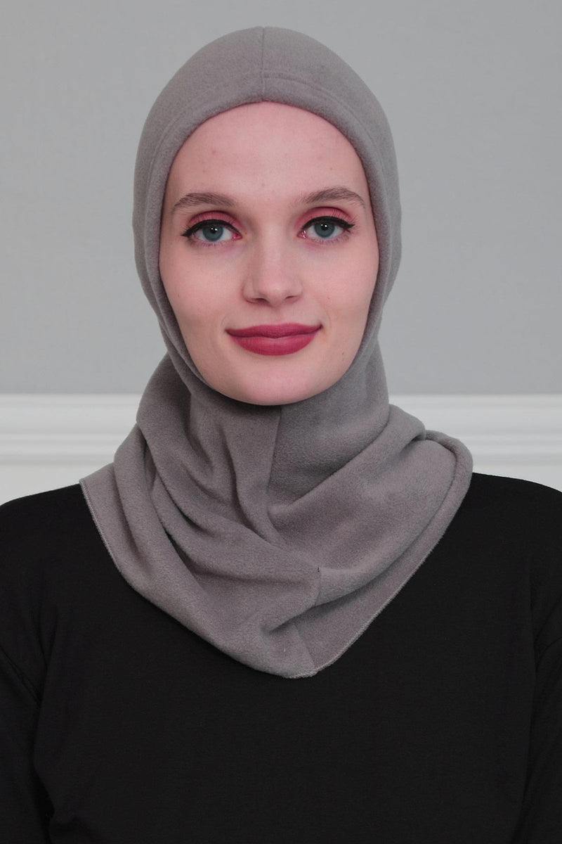 Premium Soft Fleece Instant Turban Bonnet for Women, Head and Neck Full Coverage Hijab Head Wear, Soft & Comfortable Modest Head Wrap,TB-1P