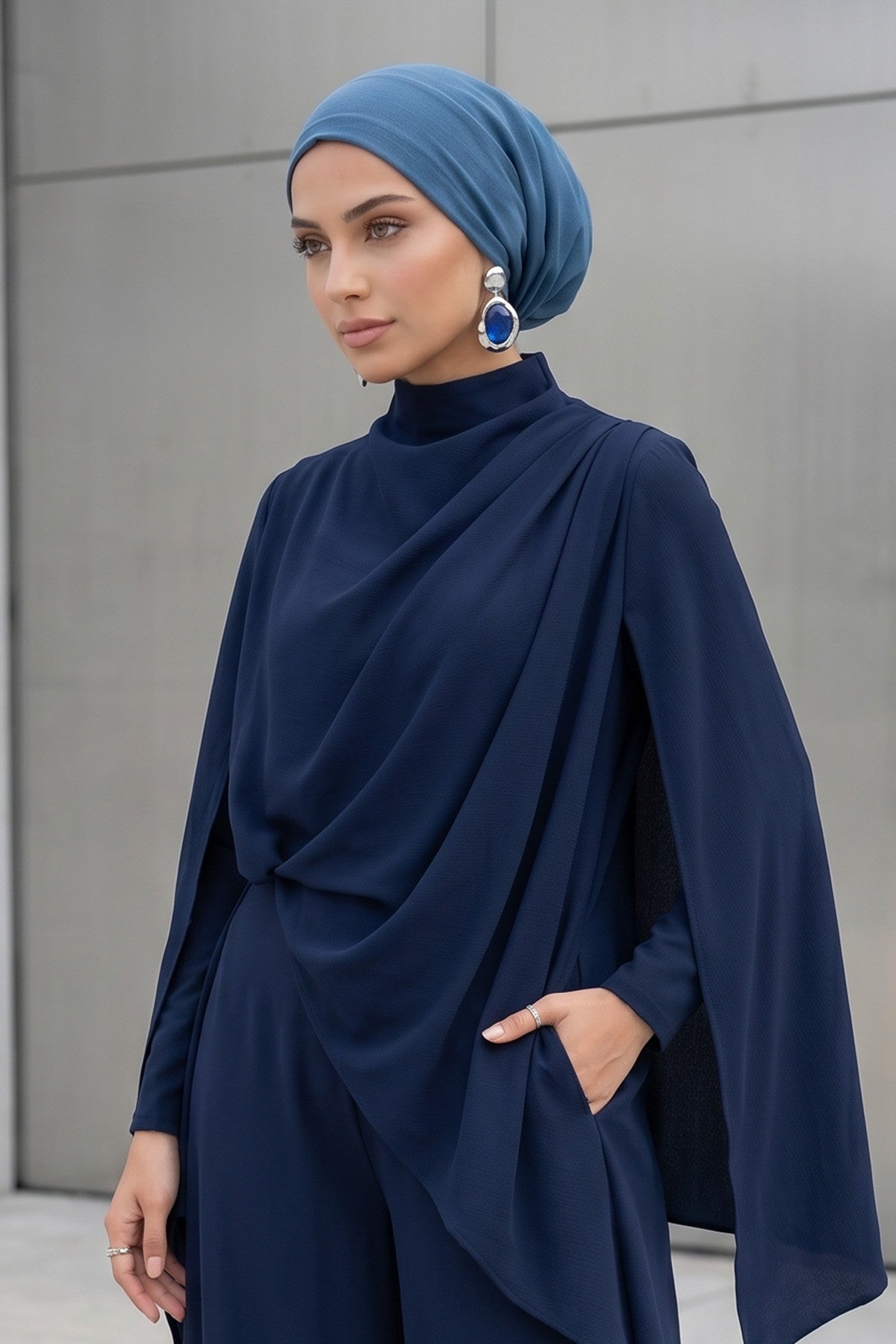 Instant Aerobin Hijab Bonnet, Lightweight Ready-to-Wear Modest Head Covering,B-102A