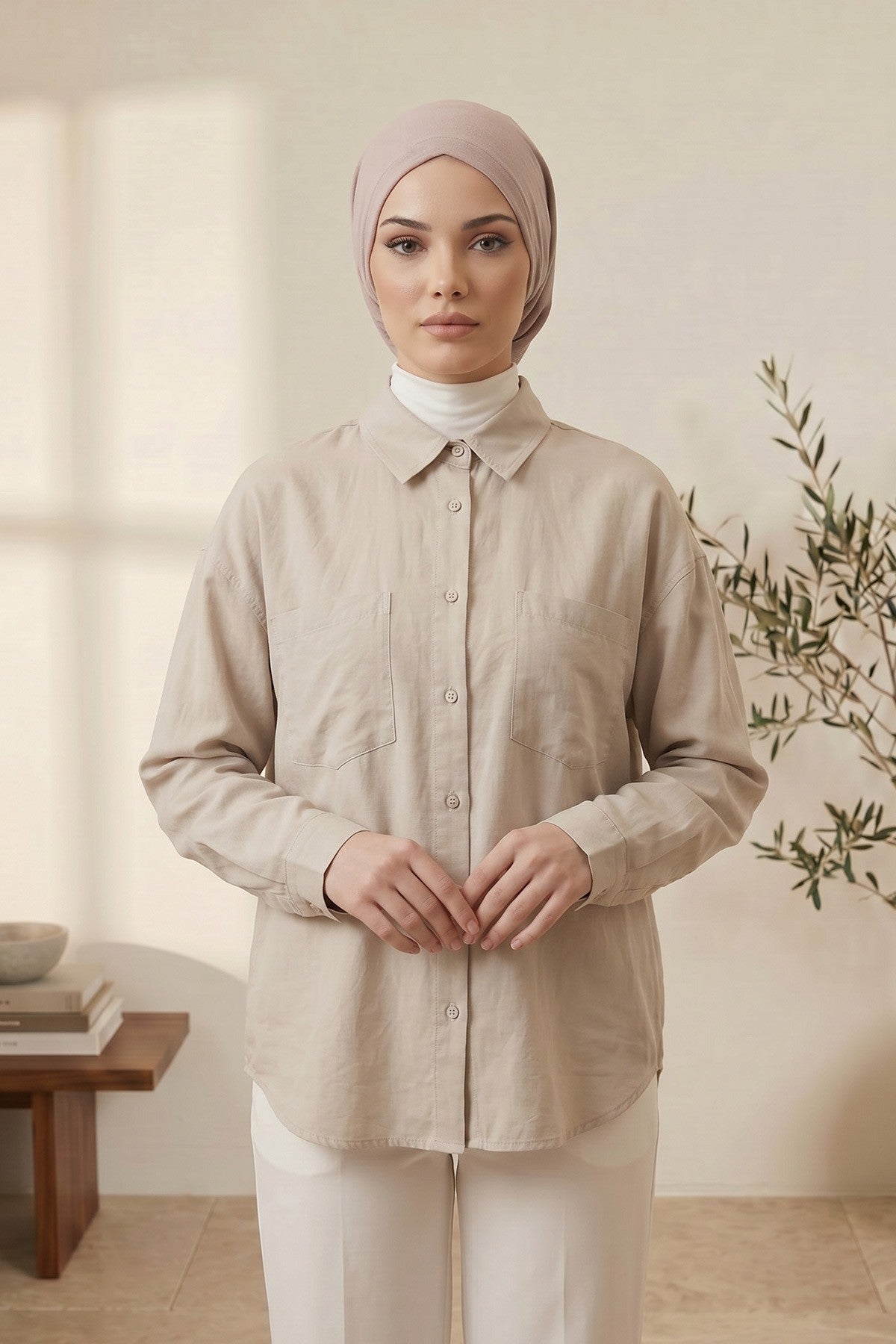 Instant Aerobin Hijab Bonnet, Lightweight Ready-to-Wear Modest Head Covering,B-102A