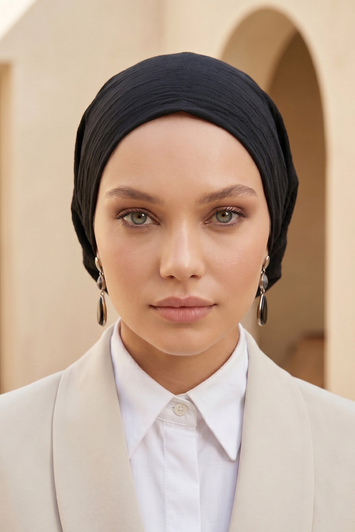 Instant Aerobin Hijab Bonnet, Lightweight Ready-to-Wear Modest Head Covering,B-102A