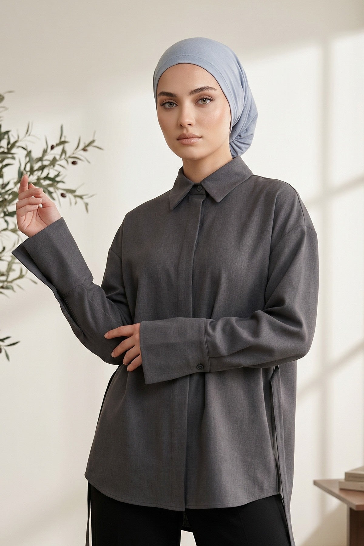 Instant Aerobin Hijab Bonnet, Lightweight Ready-to-Wear Modest Head Covering,B-102A