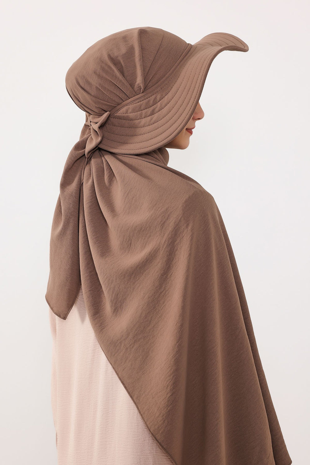 Instant Aerobin Shawl 2 in 1 Womens Wide Brim Summer Hat + Plain Scarf Foldable Roll up Beach Cap Removable Sun Hat Hijab Women Turban,SS-2A Light Grey