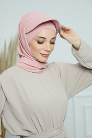 Instant Aerobin Shawl Newsboy Scarves Bandana Women's Cap Turban Visor Stylish Hijab Hat Turban,SS-1A Pink