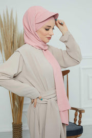 Instant Aerobin Shawl Newsboy Scarves Bandana Women's Cap Turban Visor Stylish Hijab Hat Turban,SS-1A Pink