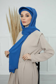Instant Aerobin Shawl Newsboy Scarves Bandana Women's Cap Turban Visor Stylish Hijab Hat Turban,SS-1A Blue