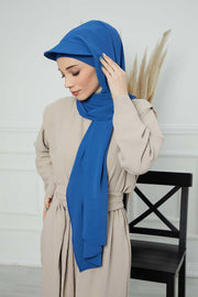 Instant Aerobin Shawl Newsboy Scarves Bandana Women's Cap Turban Visor Stylish Hijab Hat Turban,SS-1A Blue