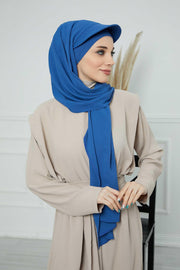 Instant Aerobin Shawl Newsboy Scarves Bandana Women's Cap Turban Visor Stylish Hijab Hat Turban,SS-1A Blue