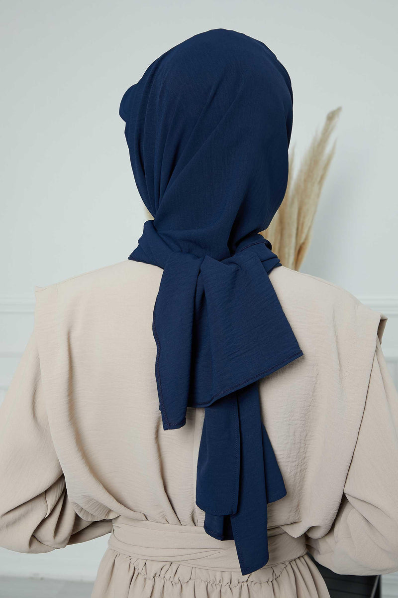 Instant Aerobin Shawl Newsboy Scarves Bandana Women's Cap Turban Visor Stylish Hijab Hat Turban,SS-1A Navy Blue