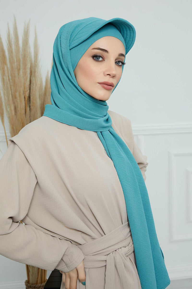 Instant Aerobin Shawl Newsboy Scarves Bandana Women's Cap Turban Visor Stylish Hijab Hat Turban,SS-1A Mint Green