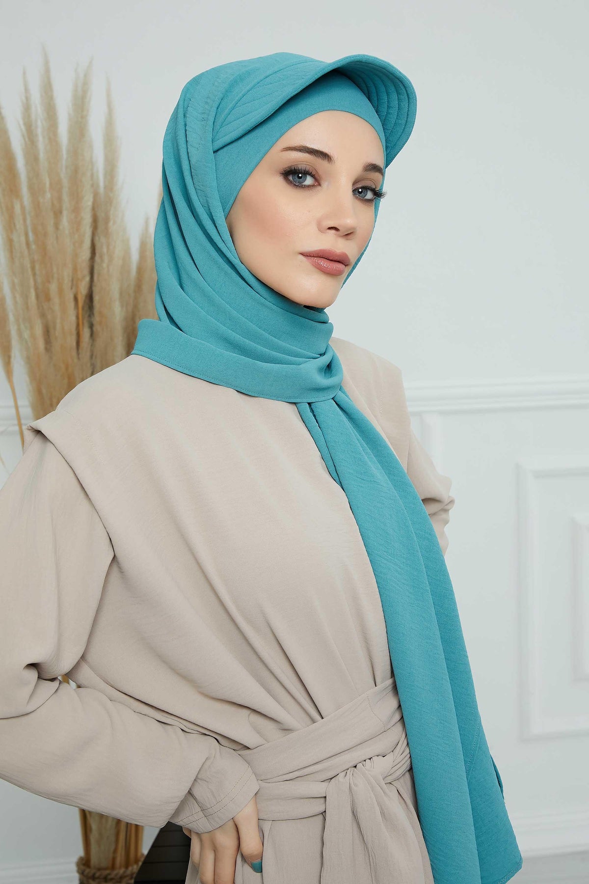 Instant Aerobin Shawl Newsboy Scarves Bandana Women's Cap Turban Visor Stylish Hijab Hat Turban,SS-1A Mint Green