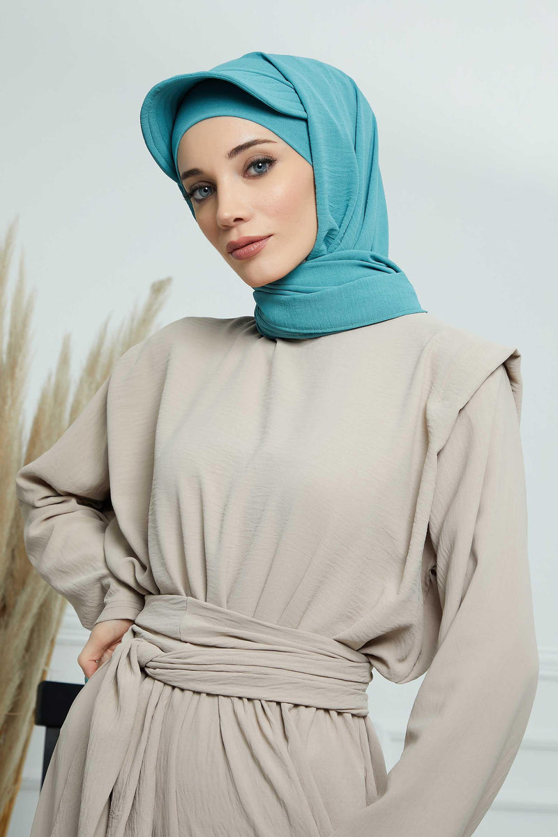Instant Aerobin Shawl Newsboy Scarves Bandana Women's Cap Turban Visor Stylish Hijab Hat Turban,SS-1A Mint Green