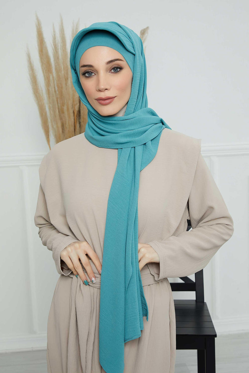 Instant Aerobin Shawl Newsboy Scarves Bandana Women's Cap Turban Visor Stylish Hijab Hat Turban,SS-1A Mint Green