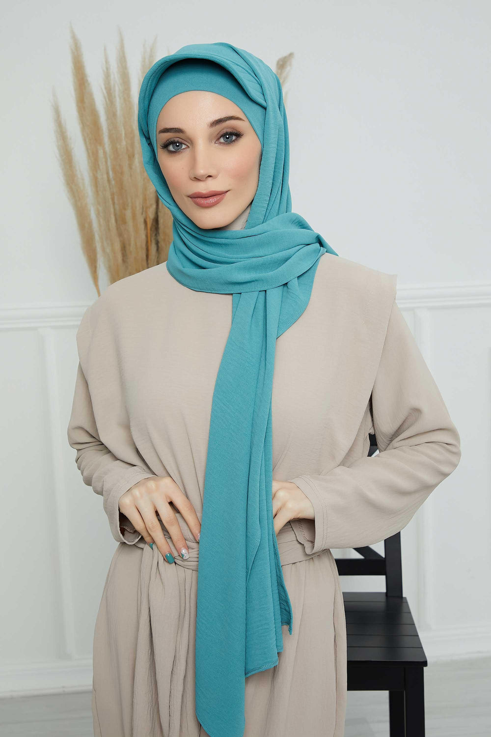 Instant Aerobin Shawl Newsboy Scarves Bandana Women's Cap Turban Visor Stylish Hijab Hat Turban,SS-1A Mint Green