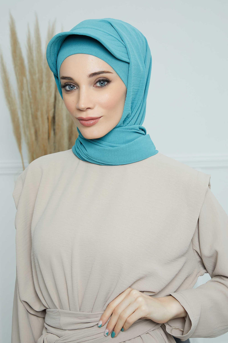 Instant Aerobin Shawl Newsboy Scarves Bandana Women's Cap Turban Visor Stylish Hijab Hat Turban,SS-1A Mint Green