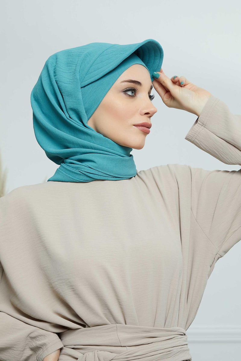 Instant Aerobin Shawl Newsboy Scarves Bandana Women's Cap Turban Visor Stylish Hijab Hat Turban,SS-1A Mint Green