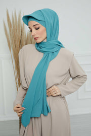 Instant Aerobin Shawl Newsboy Scarves Bandana Women's Cap Turban Visor Stylish Hijab Hat Turban,SS-1A Mint Green