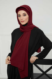 Instant Aerobin Shawl Newsboy Scarves Bandana Women's Cap Turban Visor Stylish Hijab Hat Turban,SS-1A Maroon