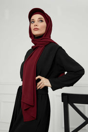 Instant Aerobin Shawl Newsboy Scarves Bandana Women's Cap Turban Visor Stylish Hijab Hat Turban,SS-1A Maroon