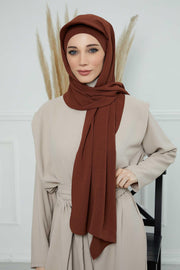 Instant Aerobin Shawl Newsboy Scarves Bandana Women's Cap Turban Visor Stylish Hijab Hat Turban,SS-1A Cinnamon
