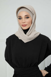 Instant Aerobin Shawl Newsboy Scarves Bandana Women's Cap Turban Visor Stylish Hijab Hat Turban,SS-1A Beige