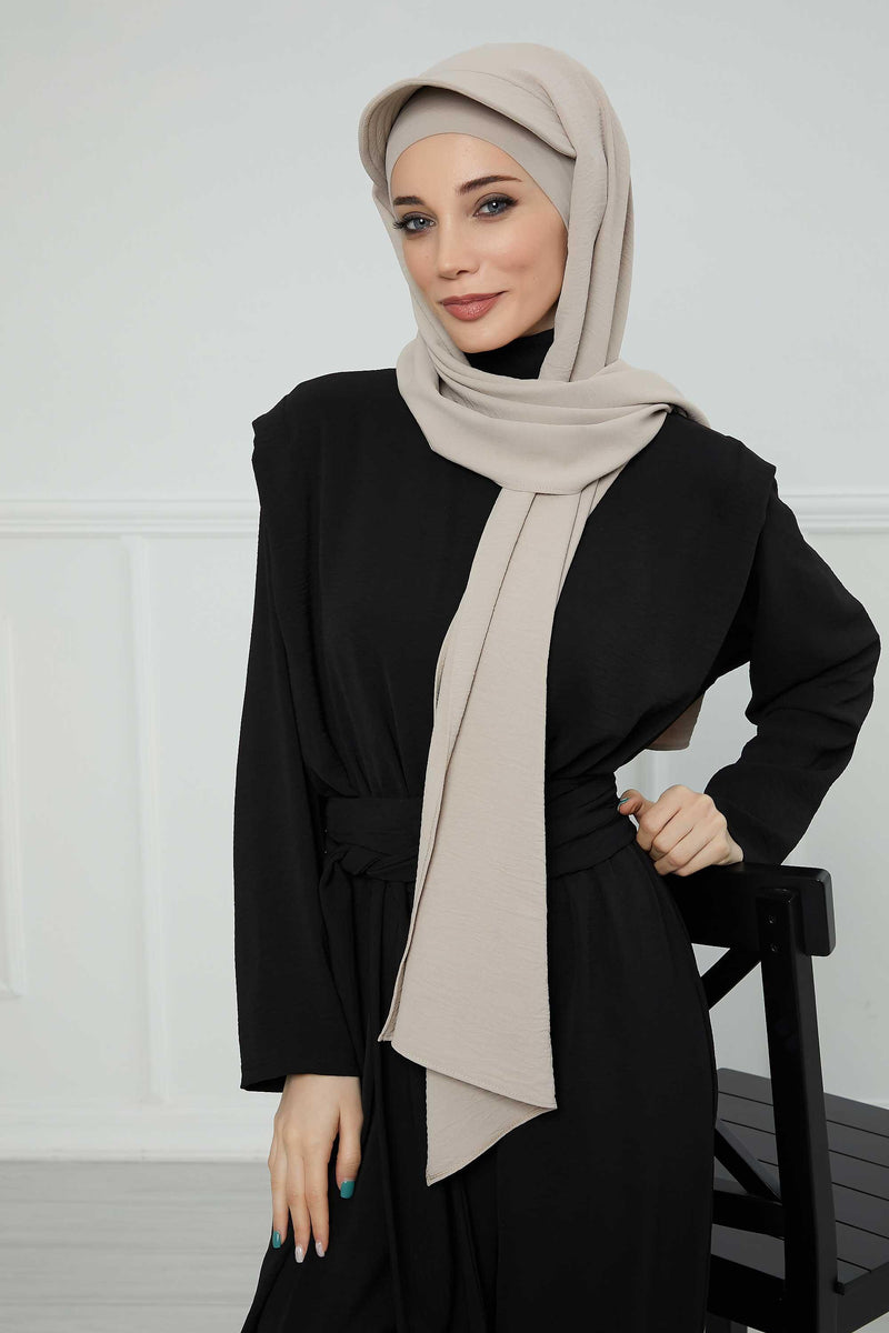 Instant Aerobin Shawl Newsboy Scarves Bandana Women's Cap Turban Visor Stylish Hijab Hat Turban,SS-1A Beige