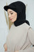Instant Aerobin Shawl Newsboy Scarves Bandana Women's Cap Turban Visor Stylish Hijab Hat Turban,SS-1A Black