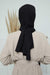 Instant Aerobin Shawl Newsboy Scarves Bandana Women's Cap Turban Visor Stylish Hijab Hat Turban,SS-1A Black