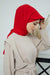 Instant Aerobin Shawl Newsboy Scarves Bandana Women's Cap Turban Visor Stylish Hijab Hat Turban,SS-1A Red