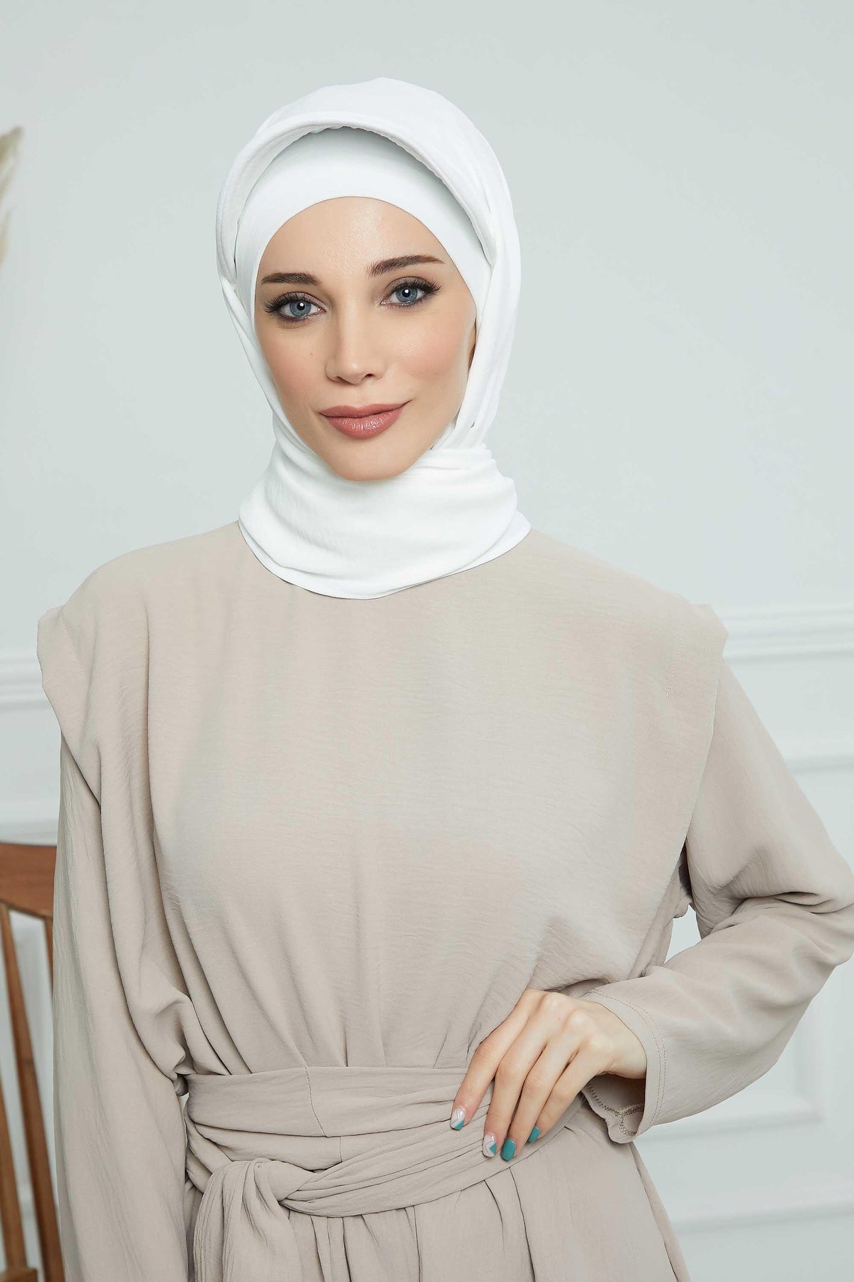 Instant Aerobin Shawl Newsboy Scarves Bandana Women's Cap Turban Visor Stylish Hijab Hat Turban,SS-1A White
