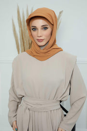 Instant Aerobin Shawl Newsboy Scarves Bandana Women's Cap Turban Visor Stylish Hijab Hat Turban,SS-1A Tawny Brown