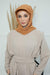 Instant Aerobin Shawl Newsboy Scarves Bandana Women's Cap Turban Visor Stylish Hijab Hat Turban,SS-1A Tawny Brown