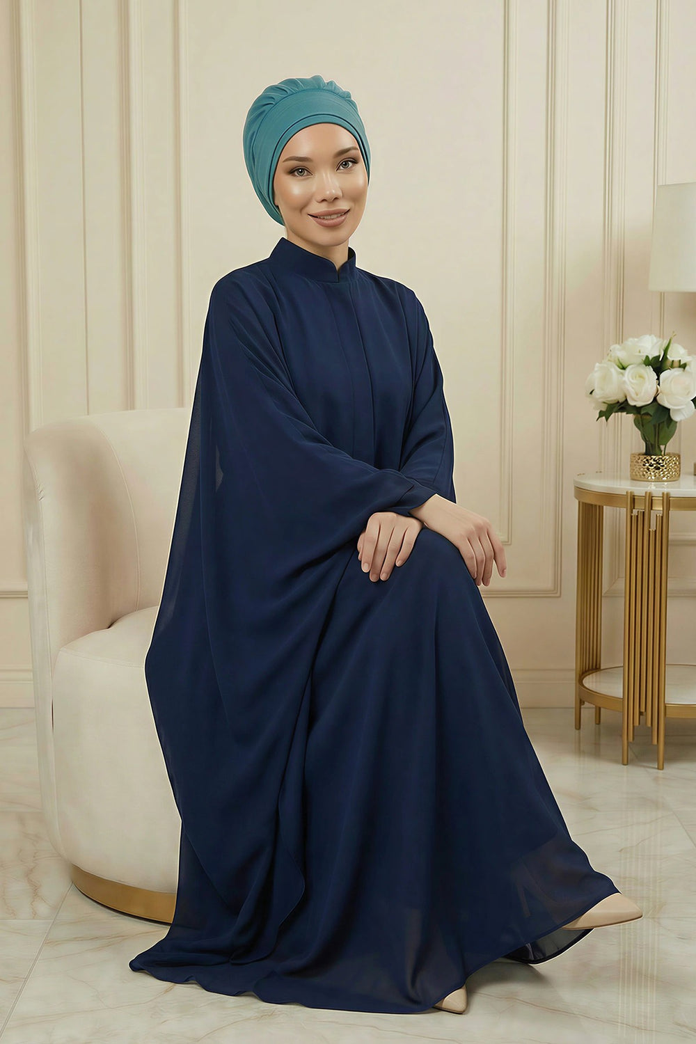 Instant Aerobin Turban Hijab for Women, Pre-Tied Cotton Blend Headwrap, Lightweight Modest Fashion Head Cover,HT-91 Mint Green